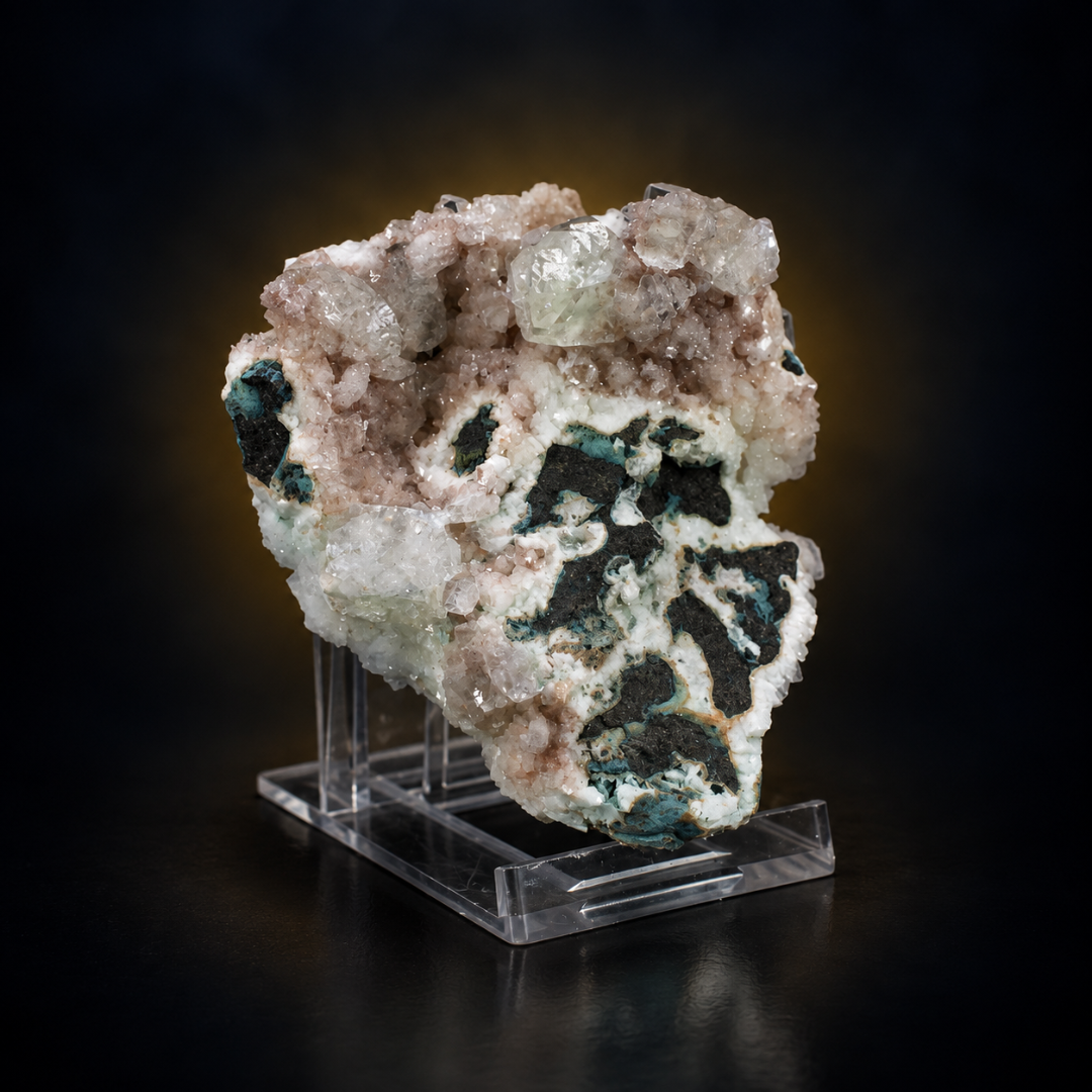 Natural Apophyllite with Stilbite – Mineral Crystal Specimen