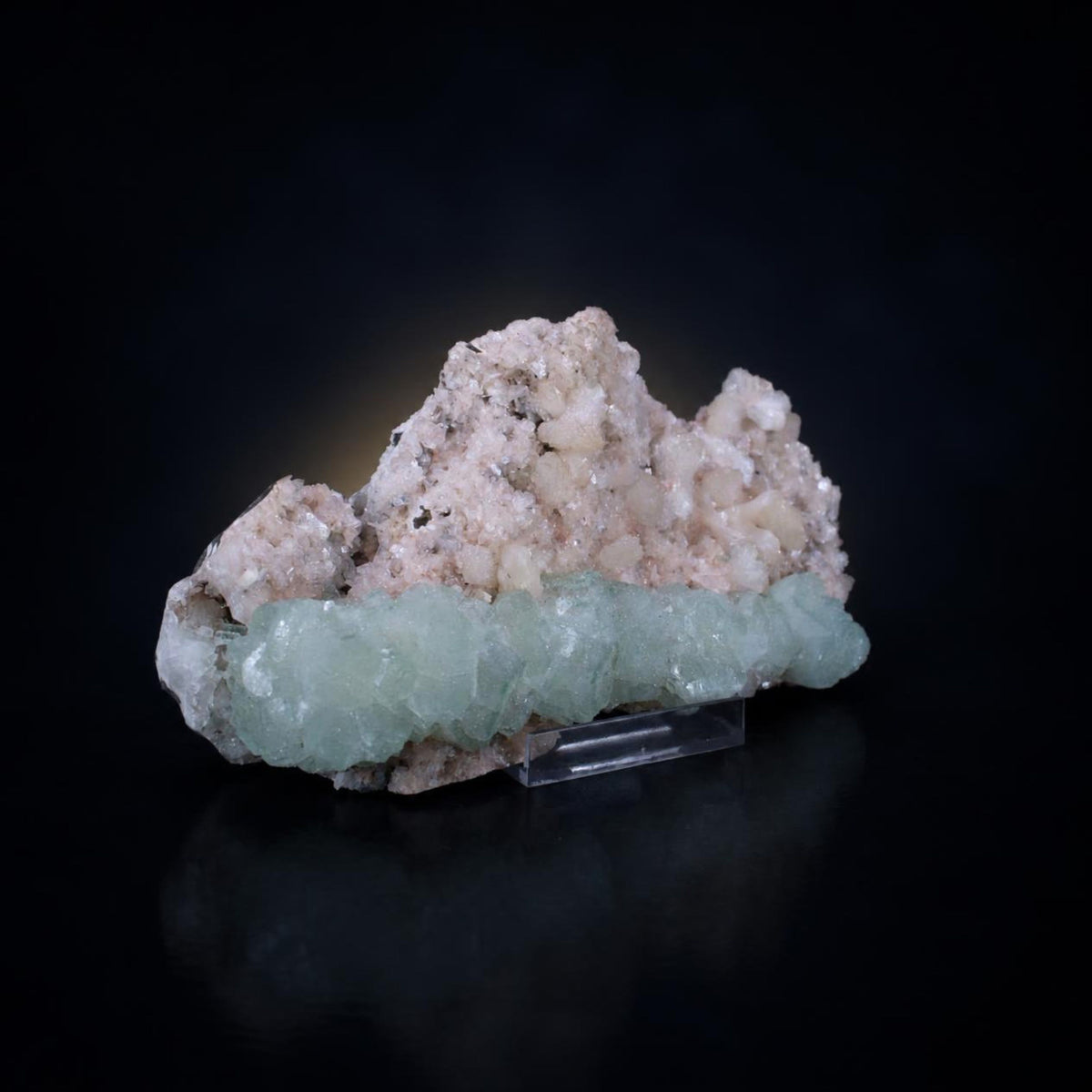 Natural Green Apophyllite & Stilbite Crystal – Mineral Specimen from India | 1070 gm | 21 × 12 × 6 cm