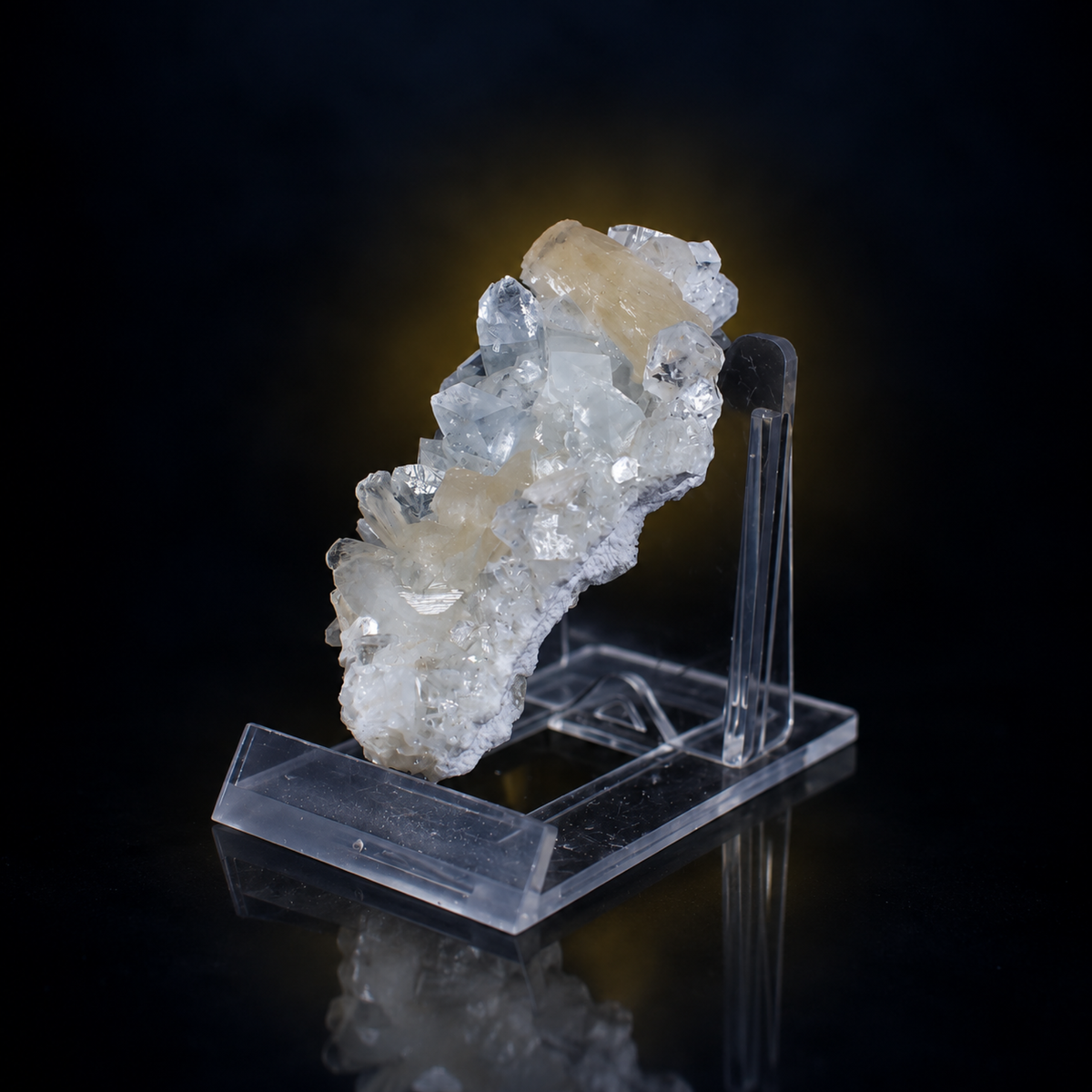 Natural Apophyllite with Stilbite Crystal Cluster – 60 g