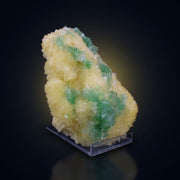 Natural Green Apophyllite with Stilbite Crystal Matrix Mineral Specimen from India 720 gm  17 × 12 × 3 cm