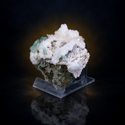Natural Green Apophyllite with Stilbite on Matrix – 90 g