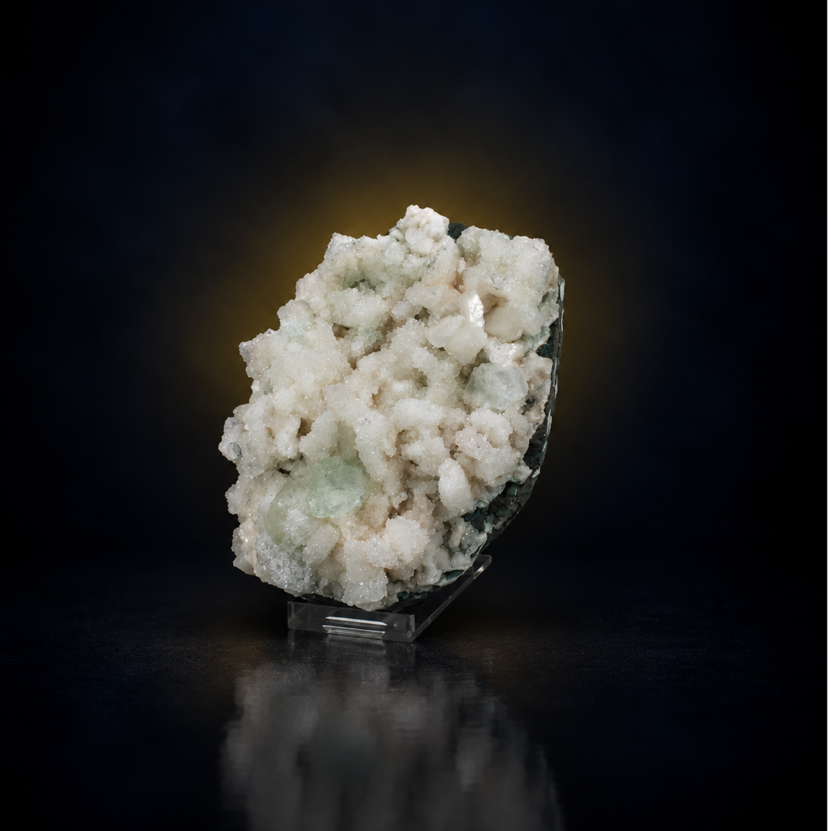 Natural Green Apophyllite with Heulandite Crystal Specimen | 11×10×4 cm | 430g