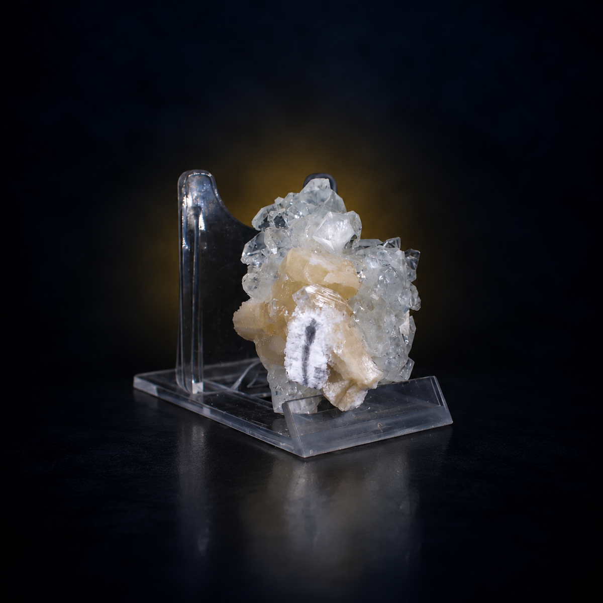 Natural Apophyllite with Stilbite Crystal Cluster – 40 g