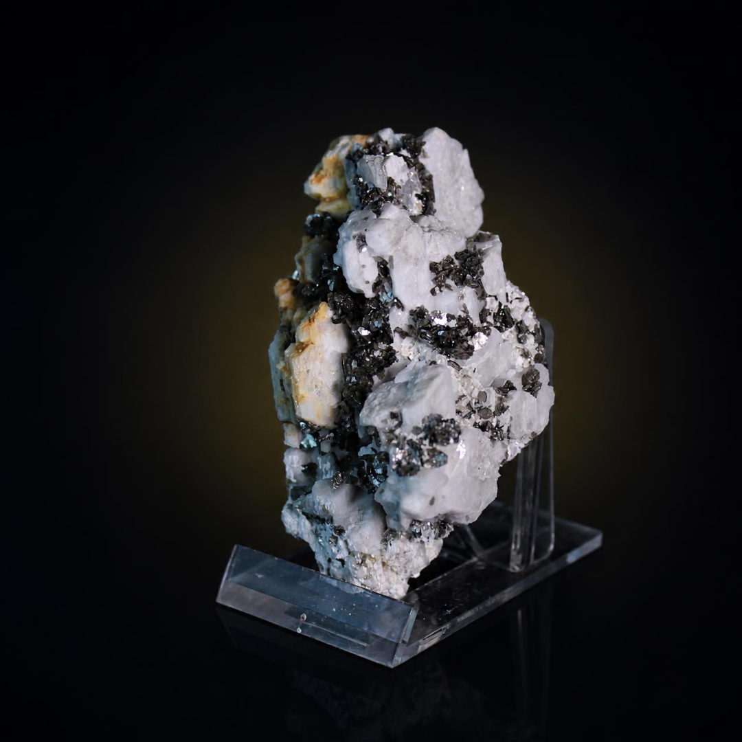 Apatite and Pyrite and Tourmaline specimen — India, 130 g.