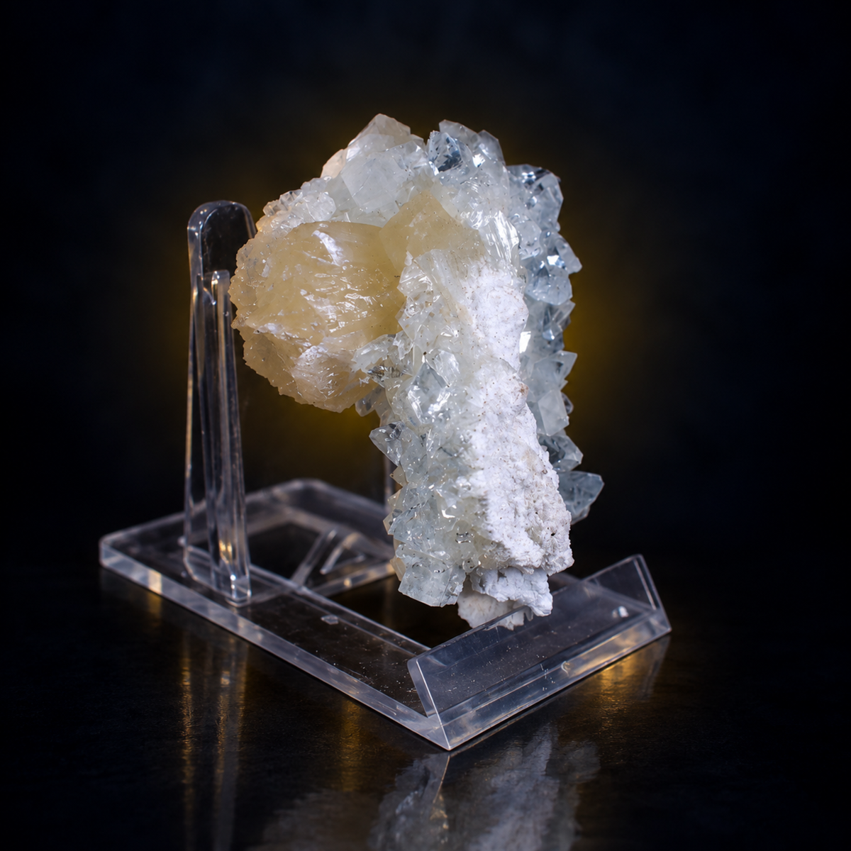 Natural Apophyllite with Stilbite Crystal Cluster – 50 g