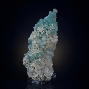 Natural Green Apophyllite with Heulandite &amp; Scolecite Crystal Specimen – India