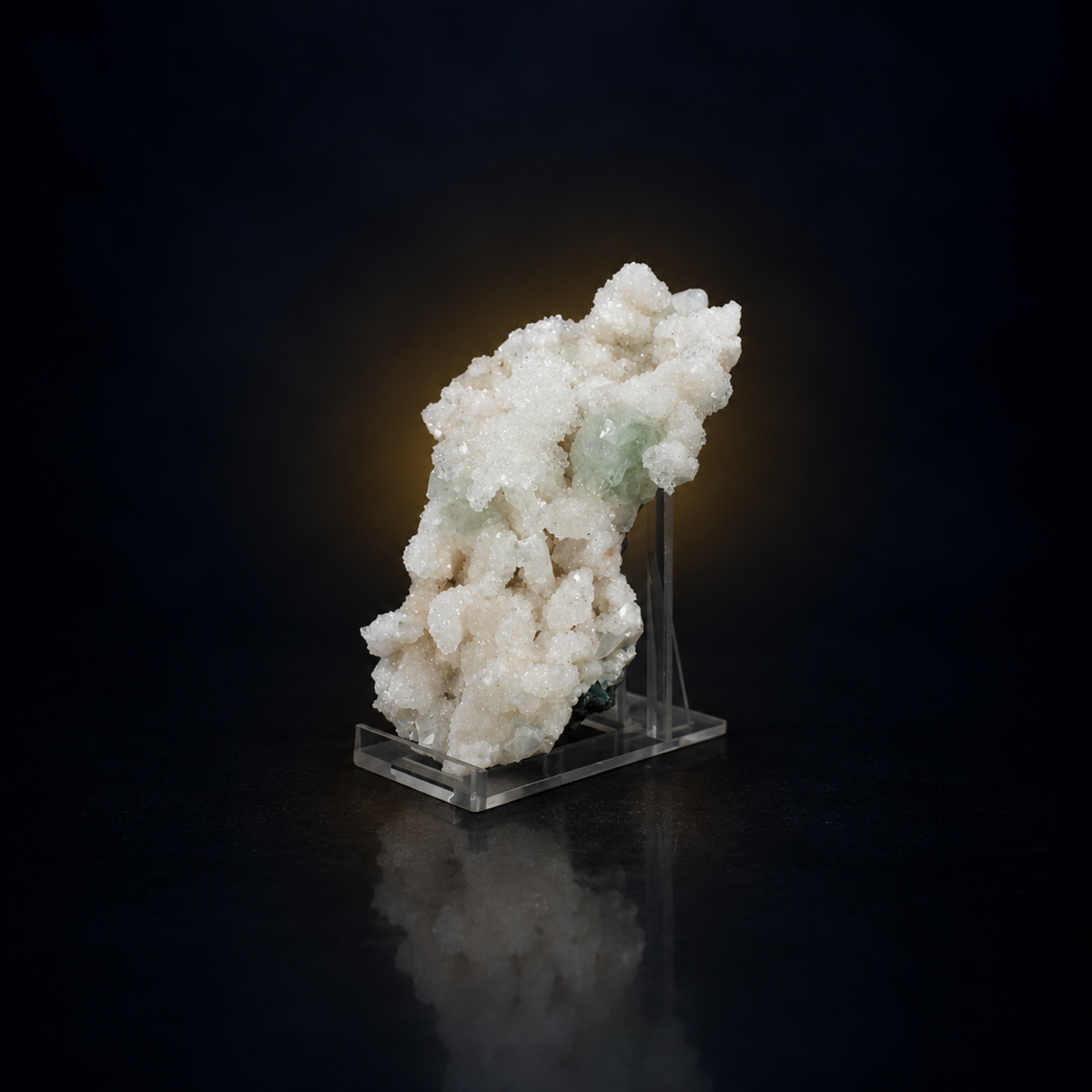 Green Apophyllite with Stilbite & Heulandite Crystal Specimen 9×6×3 cm | 150g