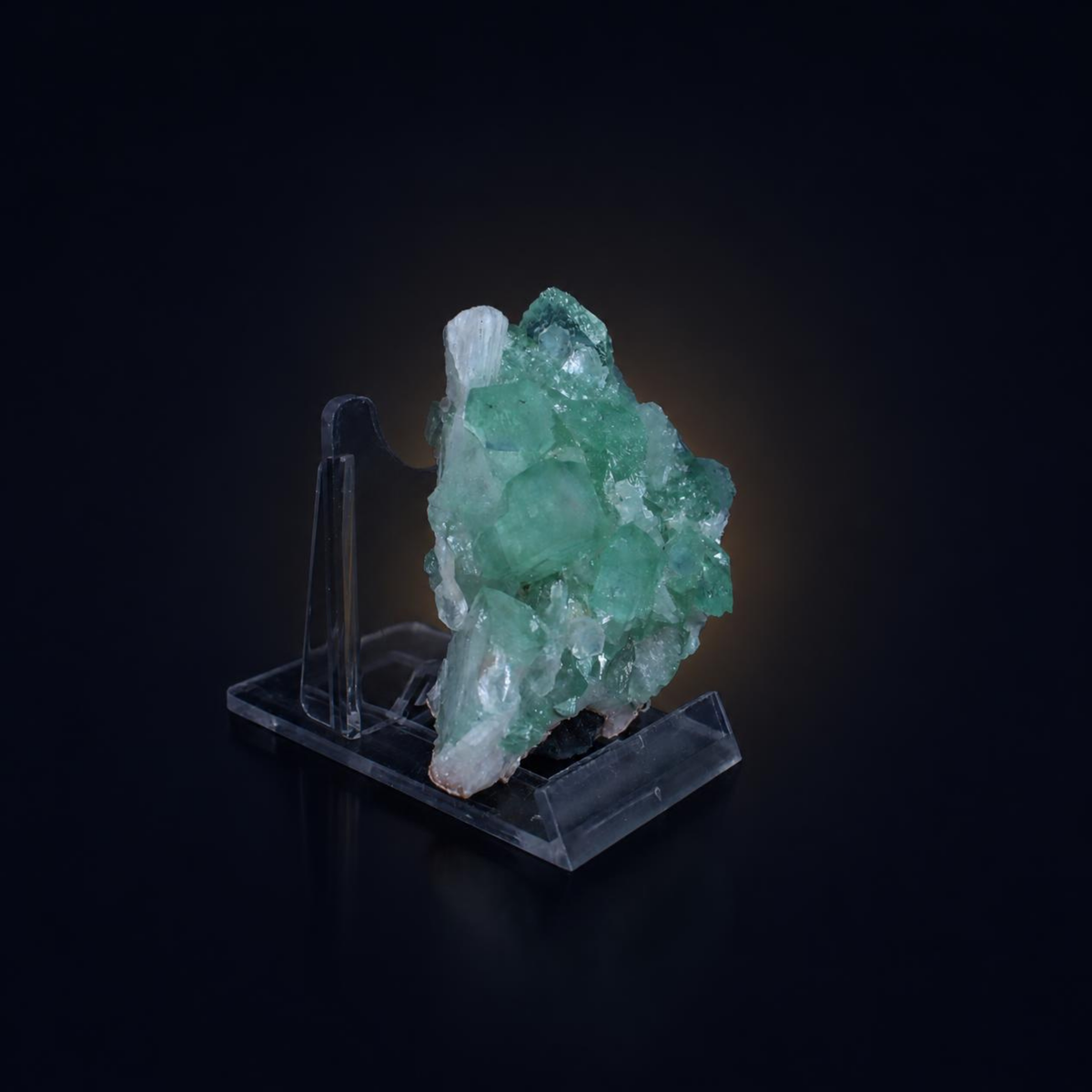Natural Green Apophyllite Crystal Cluster Mineral Specimen India
