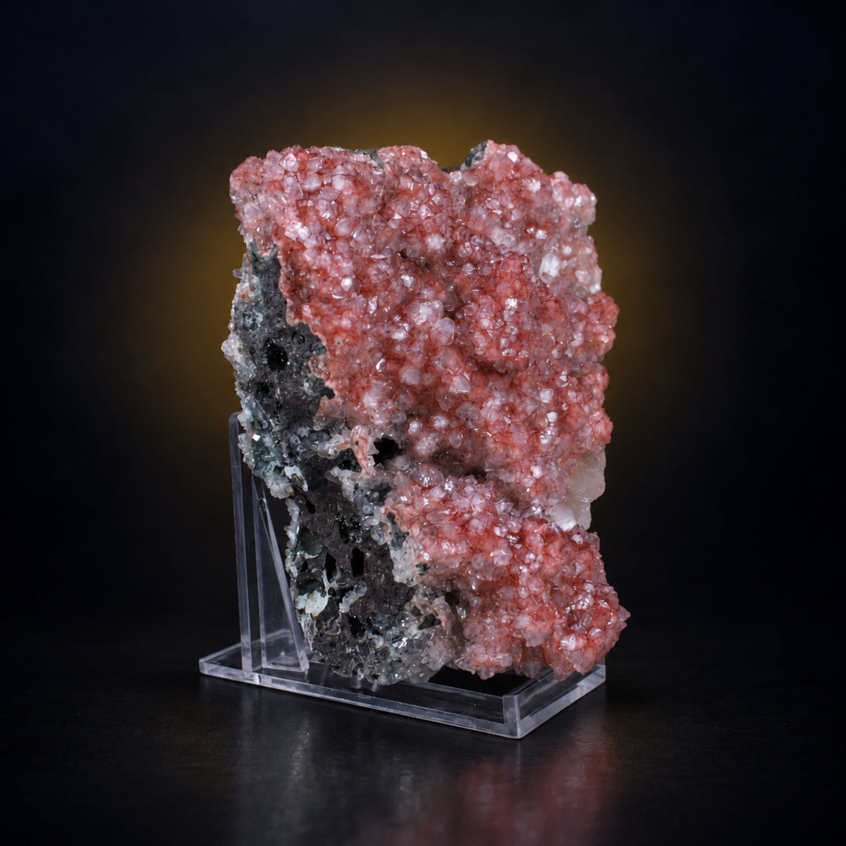 Apophyllite with Stilbite on Gray Matrix · 370 g · 9 × 9 × 6 cm