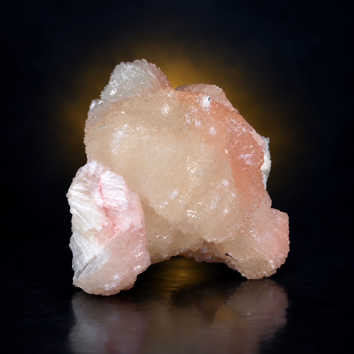 Natural Peach Stilbite Crystal Cluster – 220 g