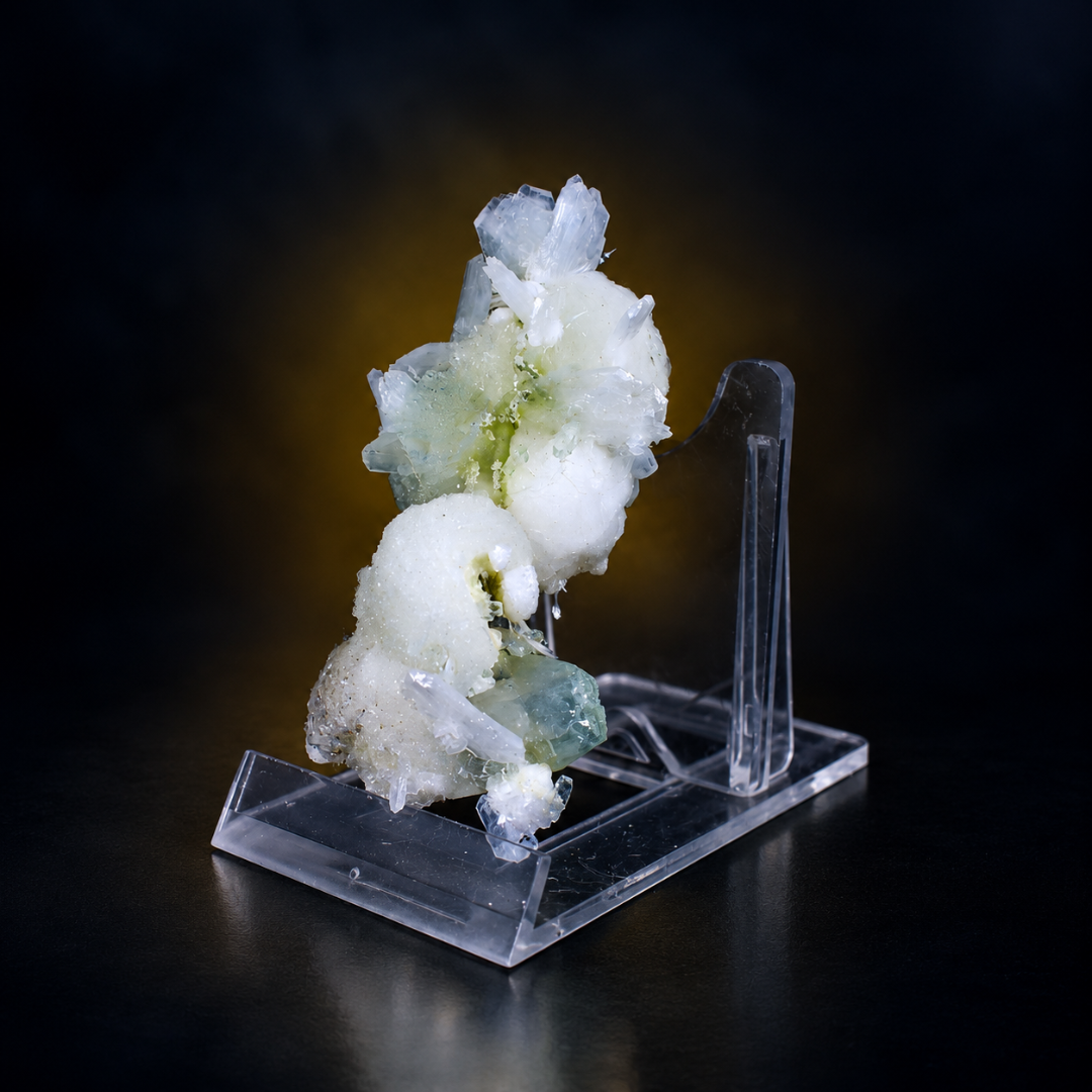 Natural Okenite with Apophyllite &amp; Heulandite Mineral Specimen – 40g