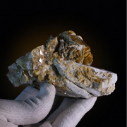 Natural Fluorescent Transparent Apatite with Pyrite & Black Tourmaline on Matrix