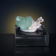 Natural Green Apophyllite Crystal Matrix – Mineral Specimen from India