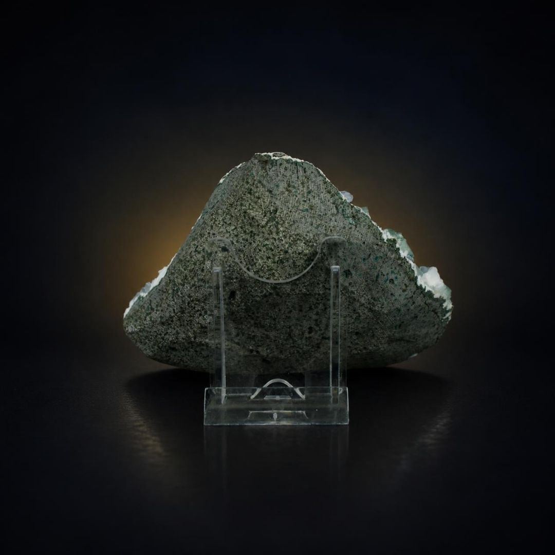 Green Tabular Apophyllite with White Mordenite | 266 g | 10 × 8 × 3 cm