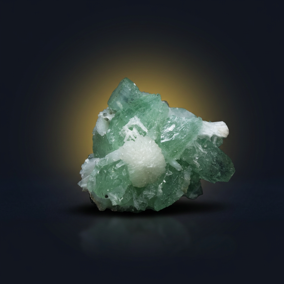 Apophyllite on White Crystalline Matrix · 160 g · 7 × 7 × 3 cm