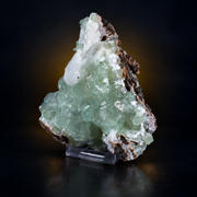 Natural Green Apophyllite with Heulandite Crystal Specimen – India