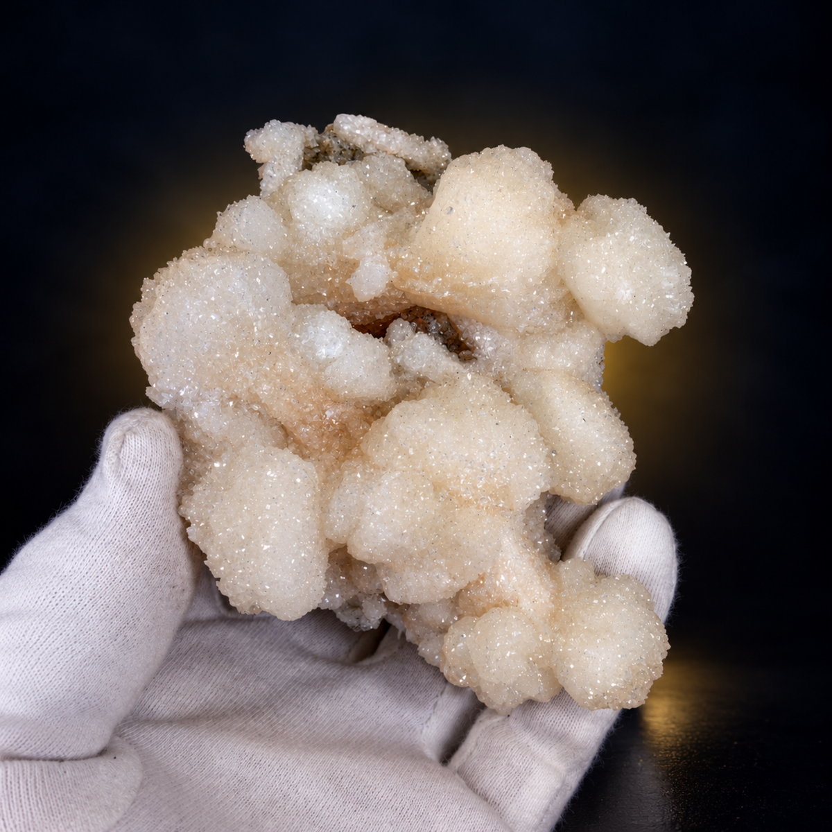 Natural Cream Stilbite Crystal Cluster – 360 g