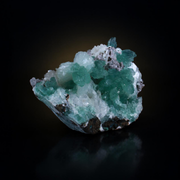 Green Apophyllite on Matrix · 200 g · 10 × 7 × 5 cm · India