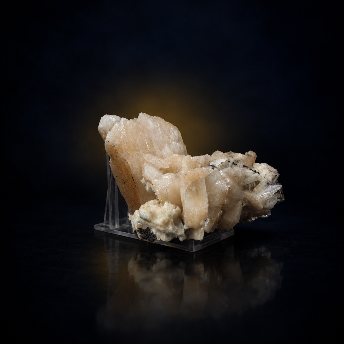 Natural Stilbite &amp; Heulandite Crystal Cluster on Matrix – 210 g
