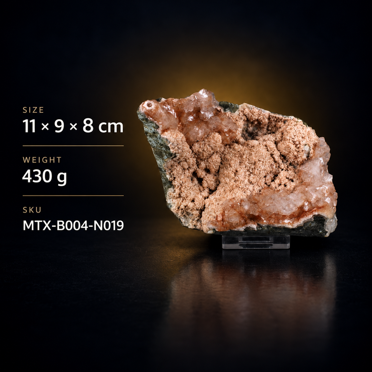Stilbite specimen — India, 430 g.