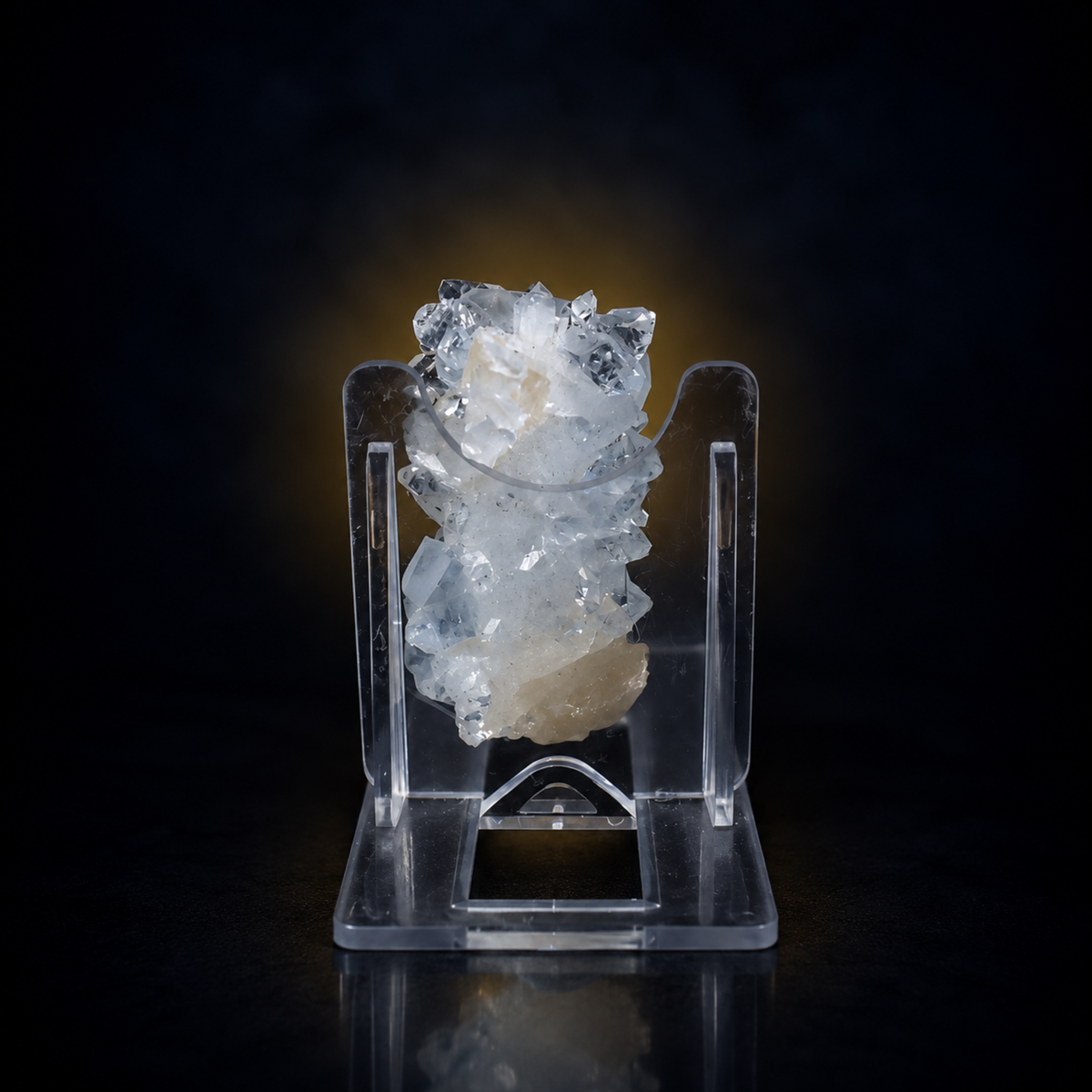 Natural Stilbite with Apophyllite Crystal Cluster – 30 g