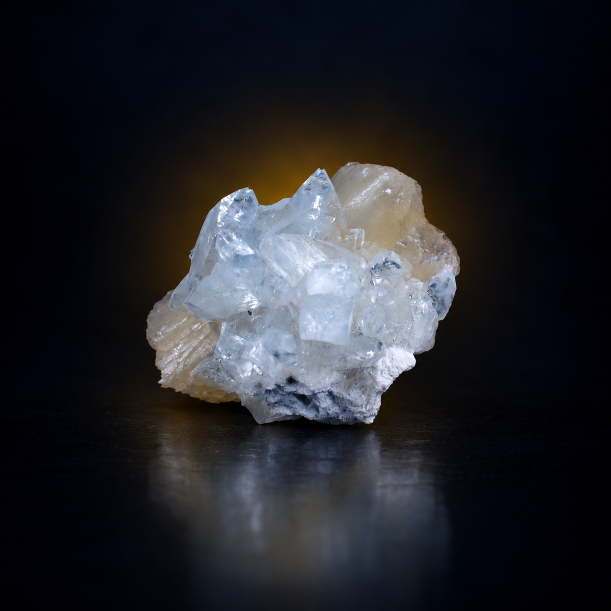 Natural Stilbite with Apophyllite Crystal Cluster – 40 g