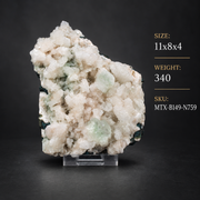 Green Apophyllite with Stilbite & Heulandite Crystal Specimen | 11×8×4 cm | 340g