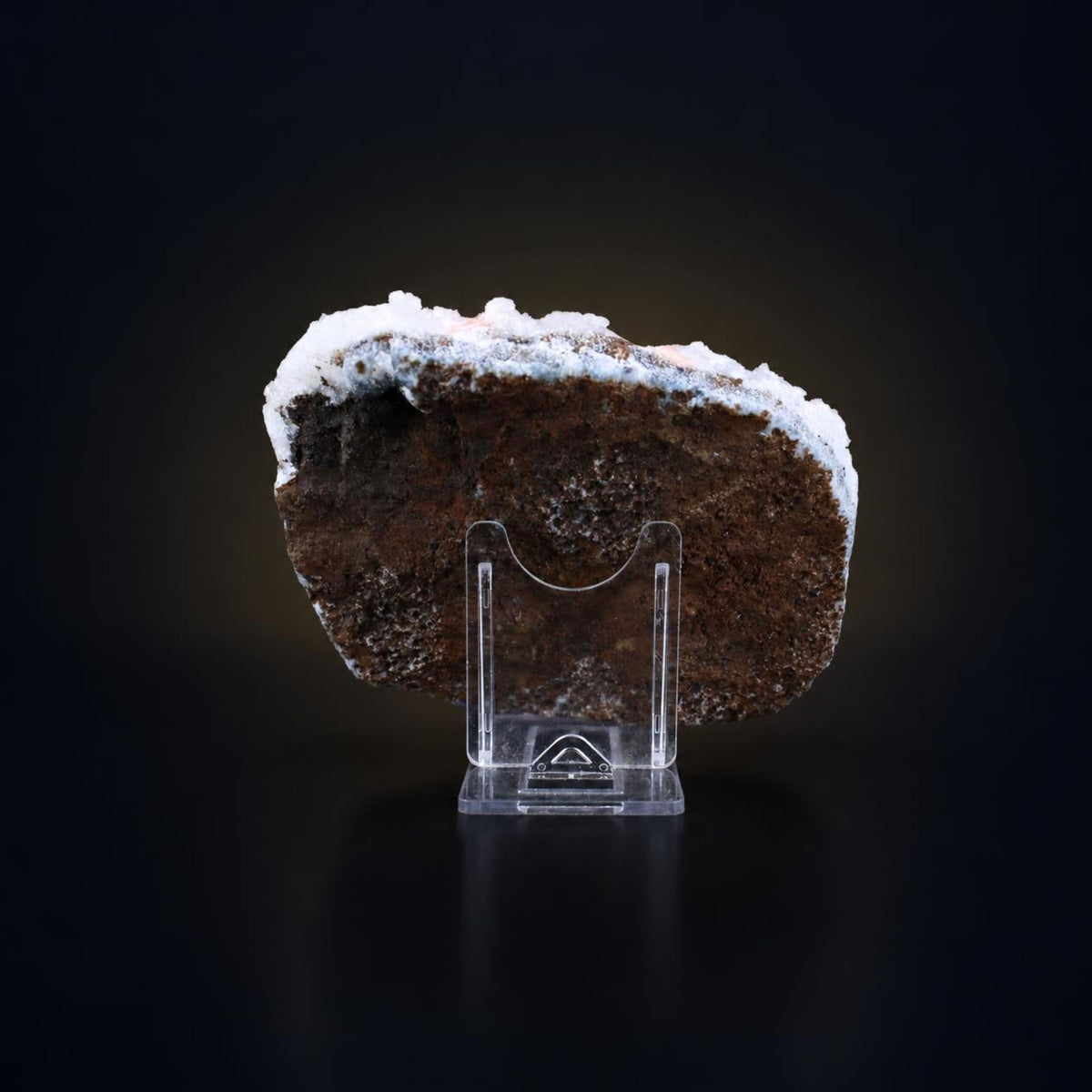 Natural Chalcedony Geode Mineral Specimen from India 330 gm 13 × 9 × 2 cm