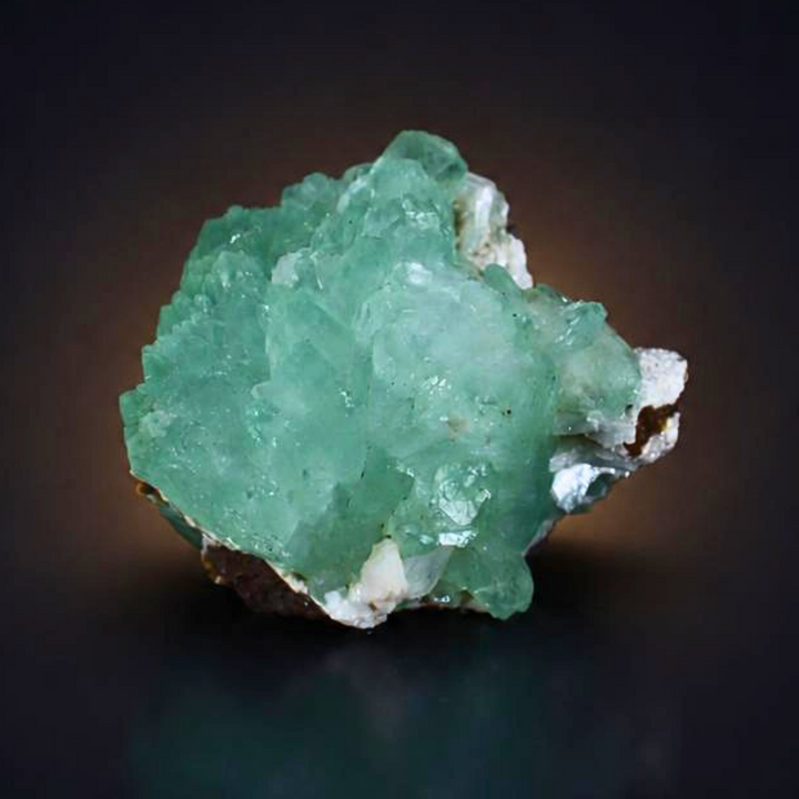 Green Apophyllite Tabular Crystal Group — Pune, India | 130 g | 6 × 5 × 6 cm
