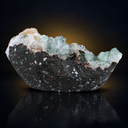 Natural Green Apophyllite with Heulandite Crystal Specimen – India
