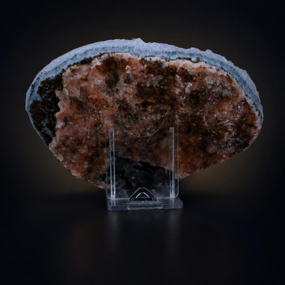 Natural Chalcedony Crystal Matrix Mineral Specimen from India 370 gm 13 × 10 × 2 cm