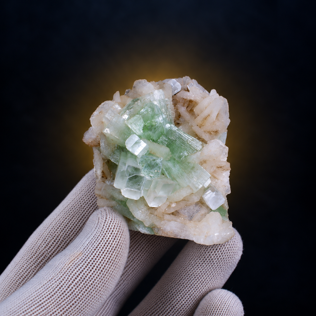 Natural Green Apophyllite Crystal Mineral Specimen – 90g