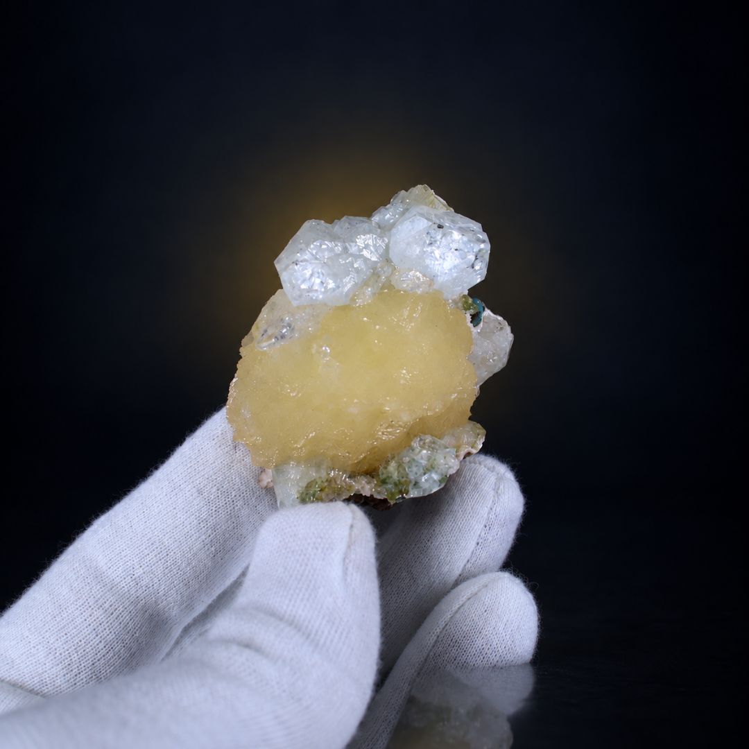 Scolecite and Mesolite and Chalcedony specimen — India.