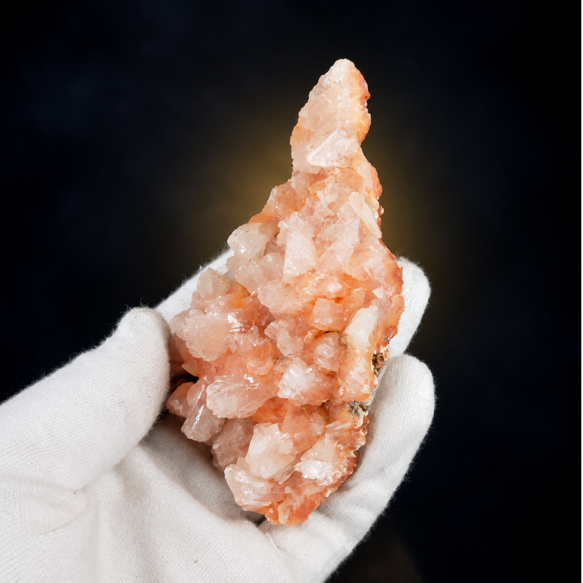 Natural Orange Stilbite Crystal Cluster – 150 g