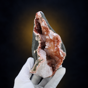 Natural Stilbite with Chalcedony Geode Mineral Specimen – 570g