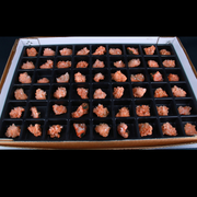 Natural Orange Stilbite with Heulandite Crystal Lot – 54 PCS – Mineral Specimens from India