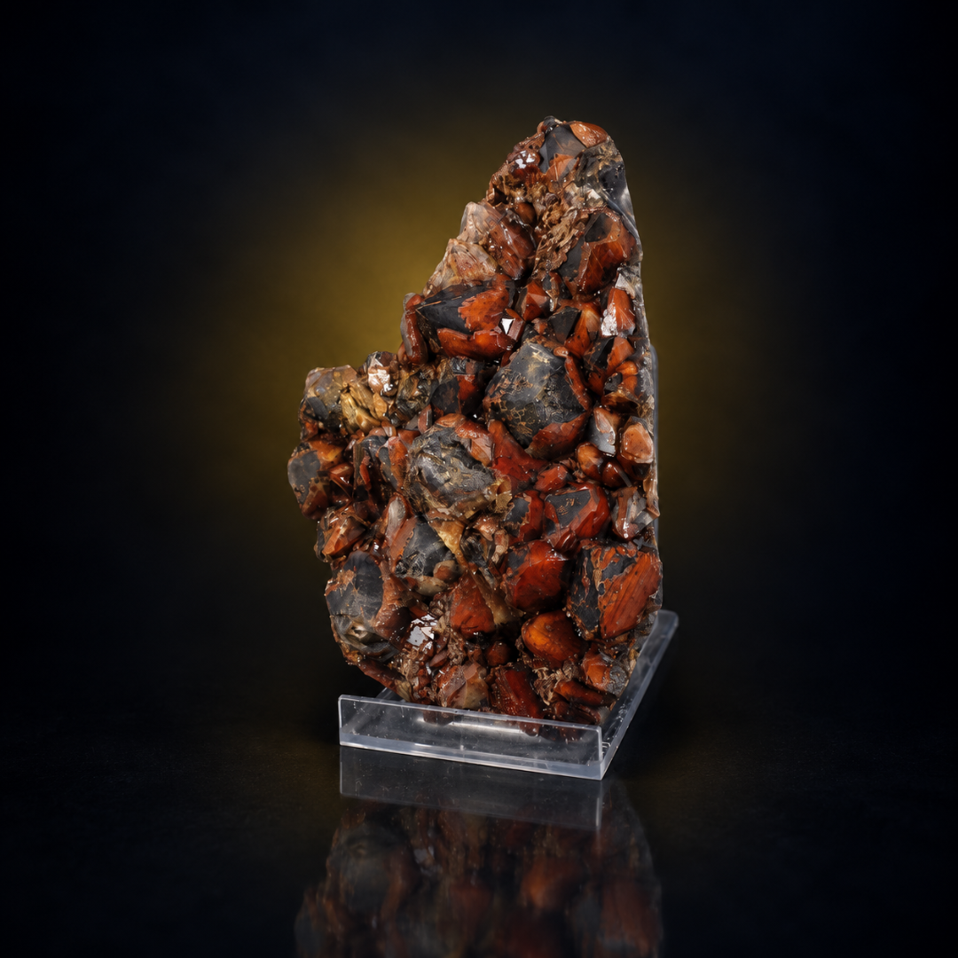 Amethyst and Hematite specimen — India, 940 g.