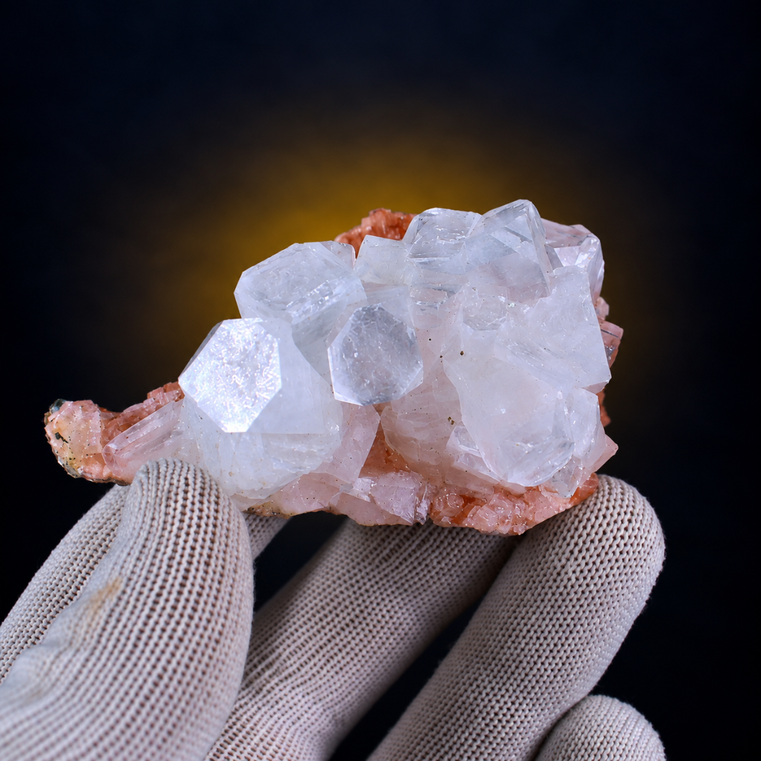 Natural Apophyllite with Stilbite Mineral Specimen – 80g