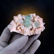 Natural Green Apophyllite with Stilbite Crystal Specimen – 160g