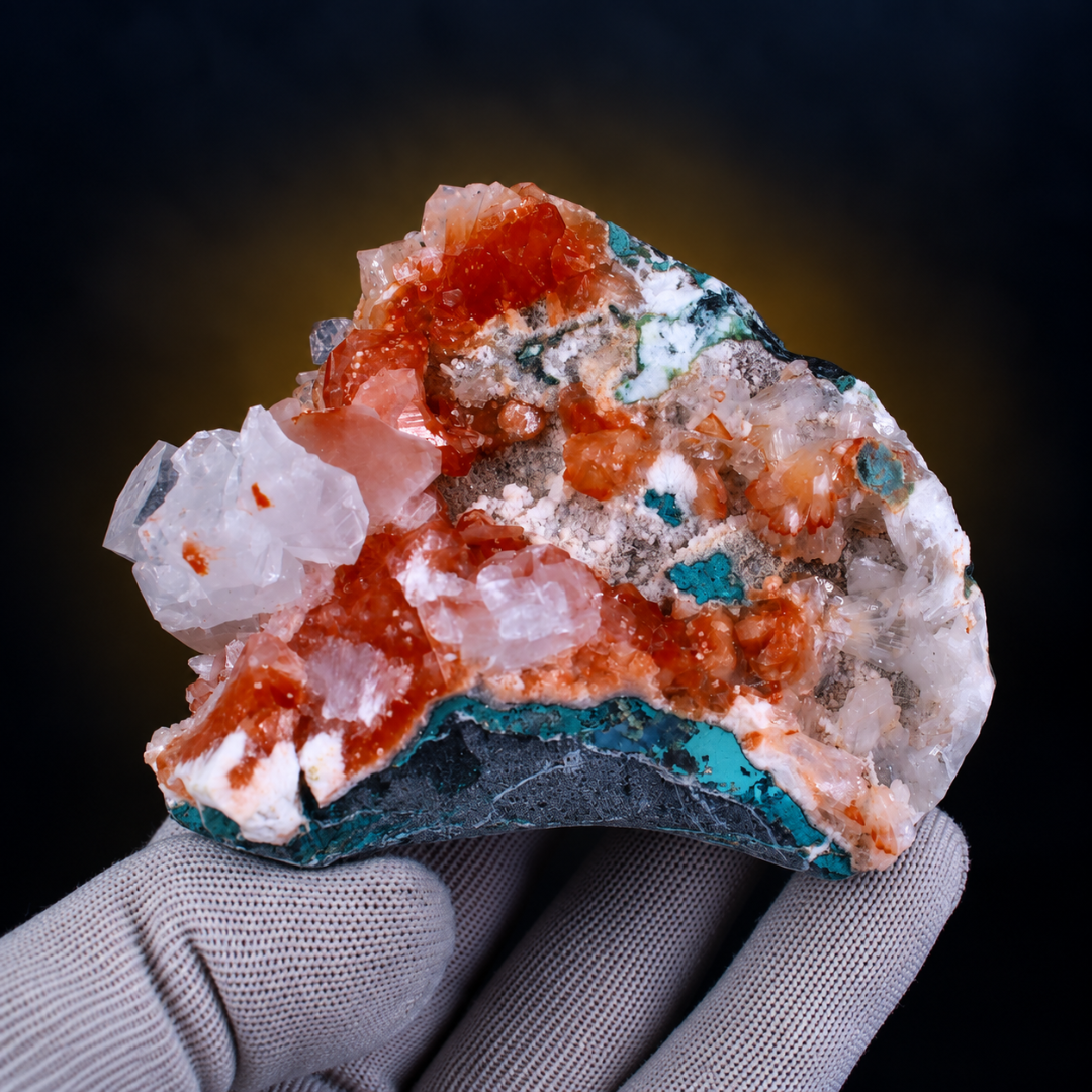 Natural Apophyllite, Stilbite &amp; Chalcedony Mineral Specimen – 400g