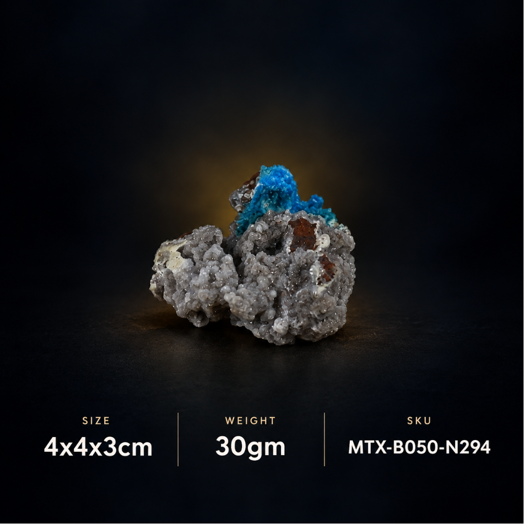 Natural Cavansite Crystal Matrix – Mineral Specimen from India