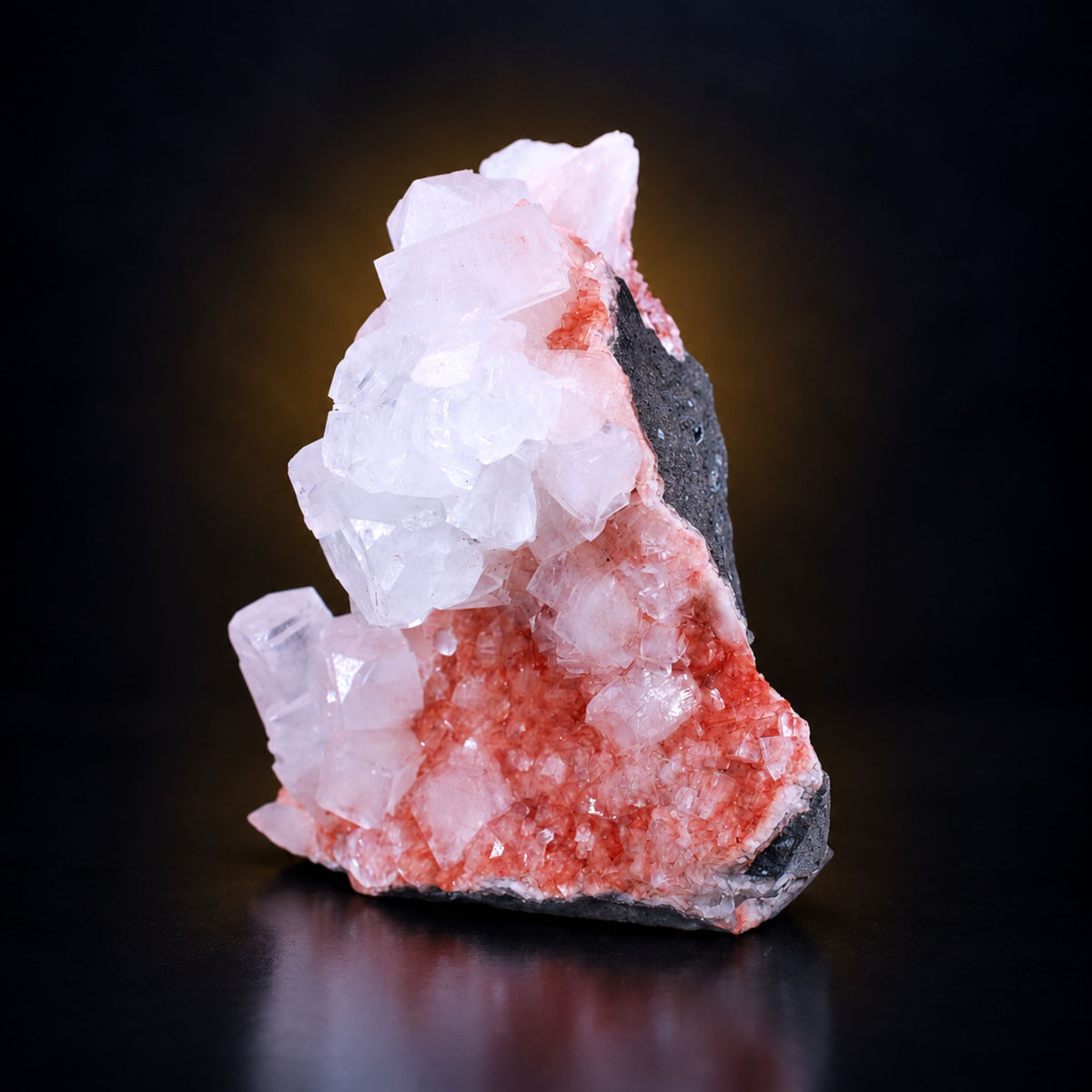Apophyllite with Stilbite on Tabular Formation · 460 g · 11 × 9 × 7 cm