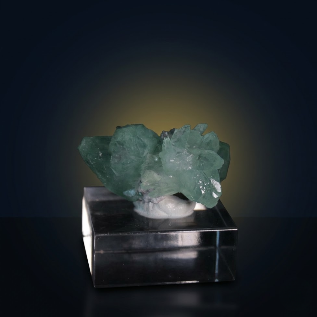 Natural Green Apophyllite Crystal Matrix – Mineral Specimen from India