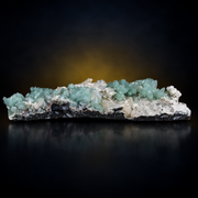 Natural Green Apophyllite with Mordenite Heulandite Crystal Specimen – India
