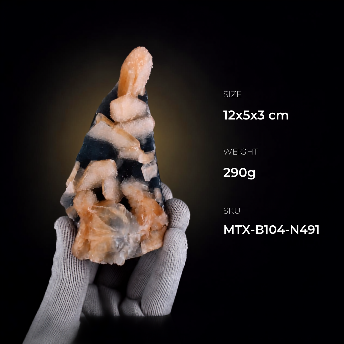 Stilbite with Chalcedony – Natural Mineral Specimen