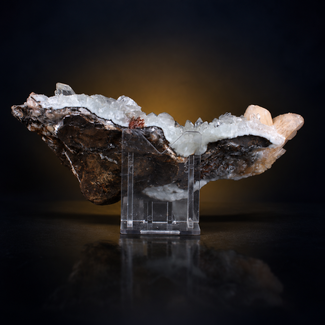 Natural Apophyllite with Heulandite Crystal Specimen – India