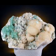 Natural Green Apophyllite with Heulandite Matrix Mineral Specimen