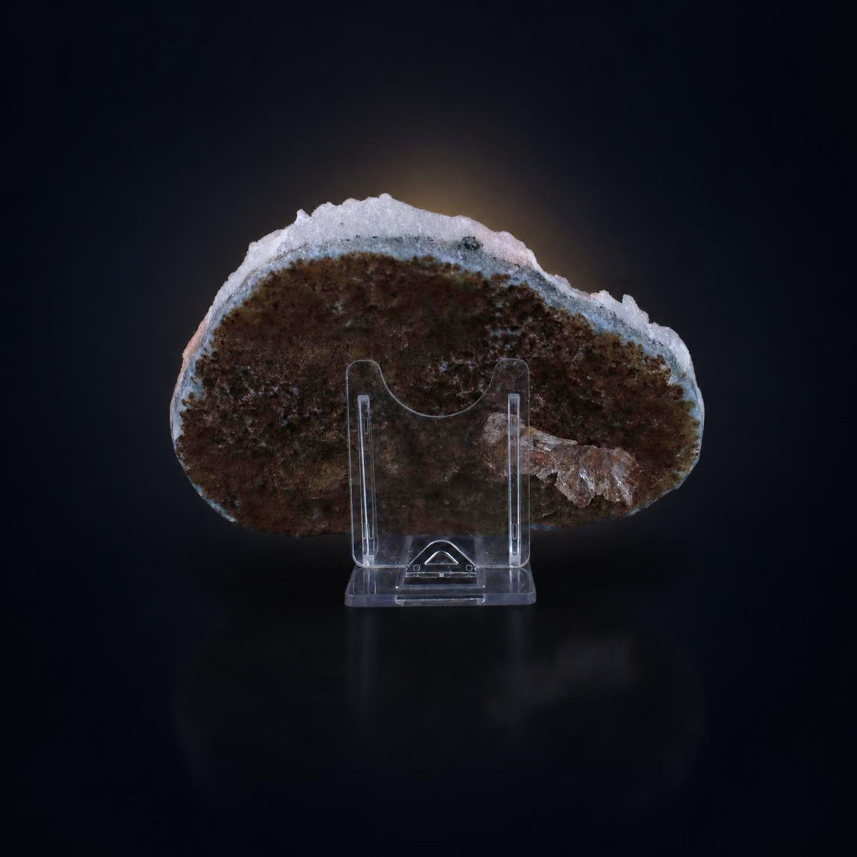 Natural Chalcedony Crystal Matrix Mineral Specimen from India 310 gm 13 × 9 × 2 cm