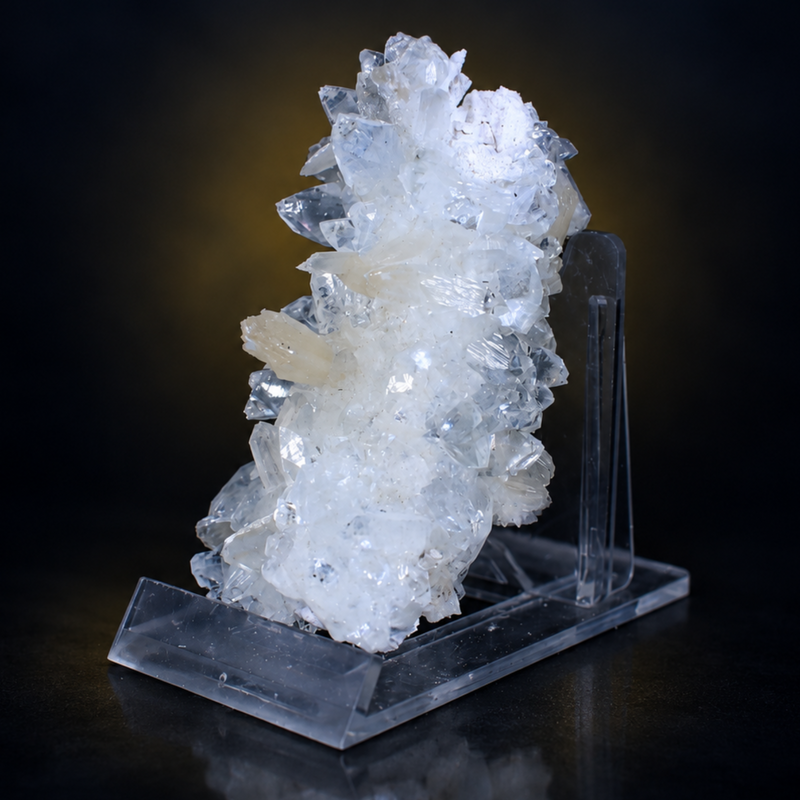 Stilbite Radiating Crystal Group and Apophyllite Cluster — Pune, India | 100 g | 8 × 5 × 4 cm