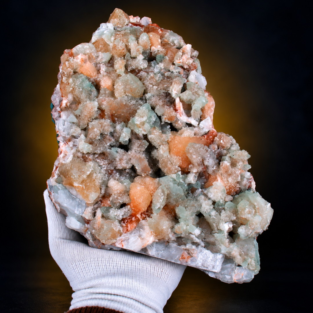 Hematite with Stilbite – Natural Mineral Specimen – 3 kg